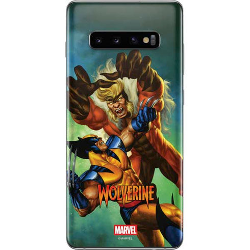 Marvel X-Men Wolverine Vs Sabretooth Galaxy S10 Plus Skin