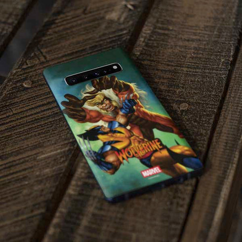 Marvel X-Men Wolverine Vs Sabretooth Galaxy S10 Skin