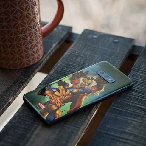 Marvel X-Men Wolverine Vs Sabretooth Galaxy S10e Skin