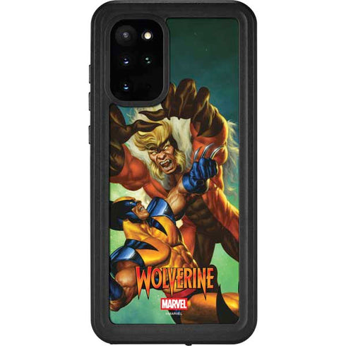 Marvel X-Men Wolverine Vs Sabretooth Galaxy S20 Plus Waterproof Case