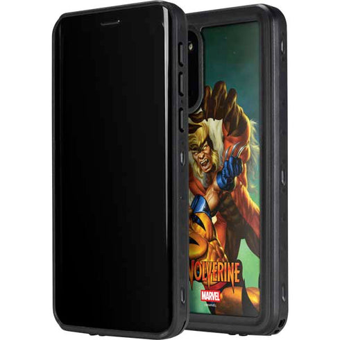 Marvel X-Men Wolverine Vs Sabretooth Galaxy S20 Plus Waterproof Case
