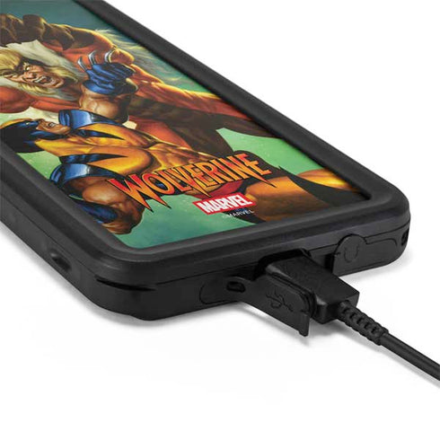 Marvel X-Men Wolverine Vs Sabretooth Galaxy S20 Plus Waterproof Case