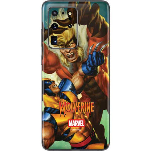 Marvel X-Men Wolverine Vs Sabretooth Galaxy S20 Ultra 5G Skin