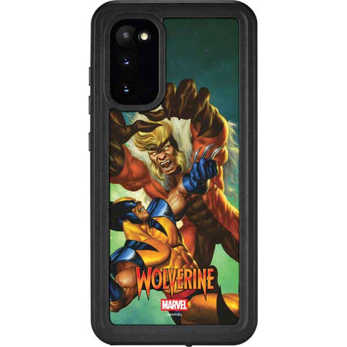 Marvel X-Men Wolverine Vs Sabretooth Galaxy S20 Waterproof Case