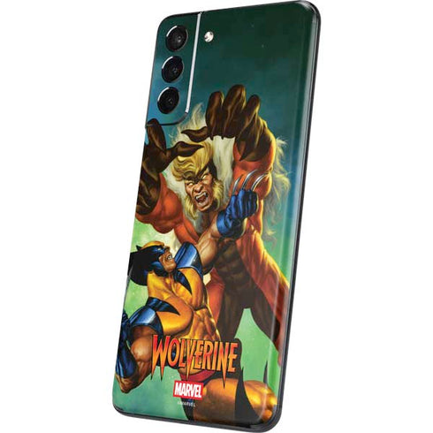 Marvel X-Men Wolverine Vs Sabretooth Galaxy S21 Plus 5G Skin