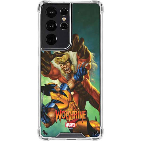 Marvel X-Men Wolverine Vs Sabretooth Galaxy S21 Ultra 5G Clear Case