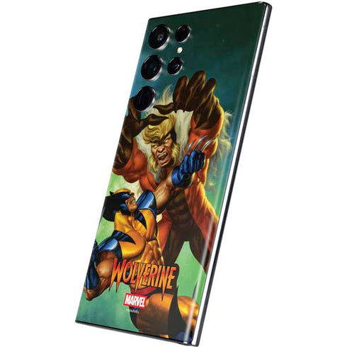 Marvel X-Men Wolverine Vs Sabretooth Galaxy S22 Ultra Skin