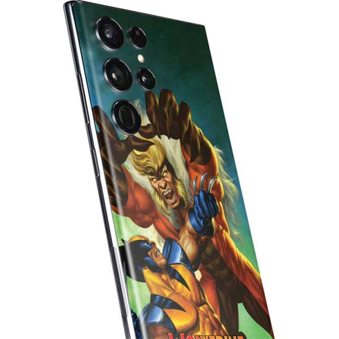 Marvel X-Men Wolverine Vs Sabretooth Galaxy S22 Ultra Skin