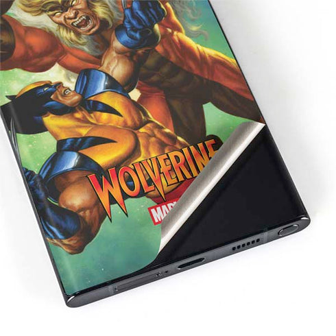 Marvel X-Men Wolverine Vs Sabretooth Galaxy S22 Ultra Skin