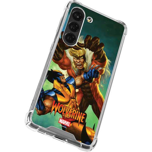 Marvel X-Men Wolverine Vs Sabretooth Galaxy S23 Clear Case