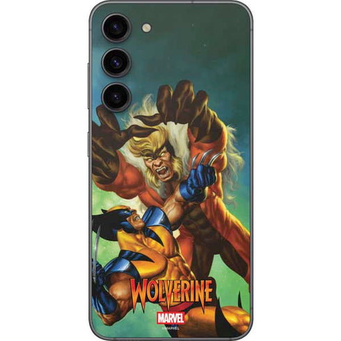 Marvel X-Men Wolverine Vs Sabretooth Galaxy S23 FE Skin