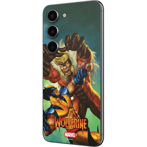 Marvel X-Men Wolverine Vs Sabretooth Galaxy S23 Skin