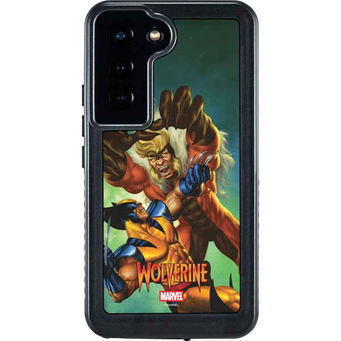 Marvel X-Men Wolverine Vs Sabretooth Galaxy S23 Waterproof Case