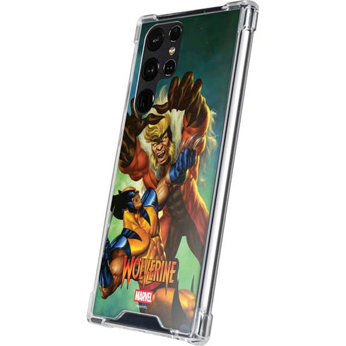Marvel X-Men Wolverine Vs Sabretooth Galaxy S24 Ultra Clear Case