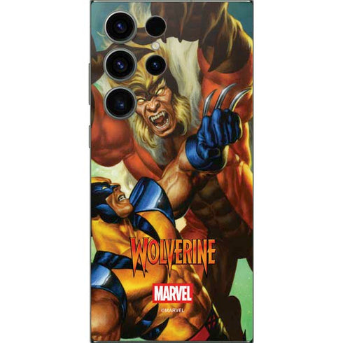 Marvel X-Men Wolverine Vs Sabretooth Galaxy S24 Ultra Skin