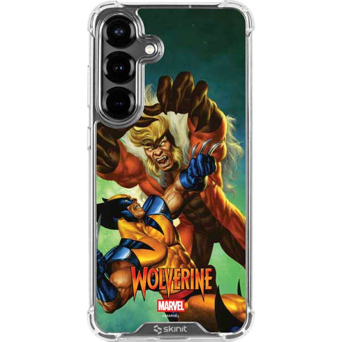 Marvel X-Men Wolverine Vs Sabretooth Galaxy S26 Plus Clear Case