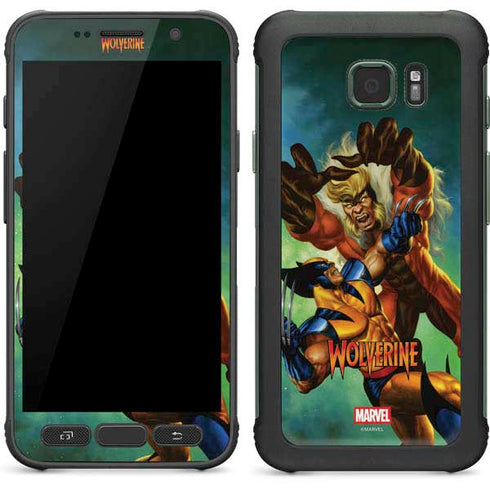 Marvel X-Men Wolverine Vs Sabretooth Galaxy S7 Active Skin