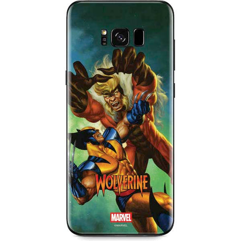 Marvel X-Men Wolverine Vs Sabretooth Galaxy S8 Plus Skin