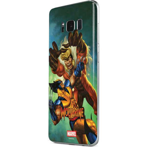 Marvel X-Men Wolverine Vs Sabretooth Galaxy S8 Plus Skin