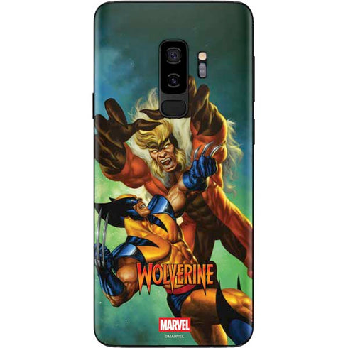 Marvel X-Men Wolverine Vs Sabretooth Galaxy S9 Plus Skin