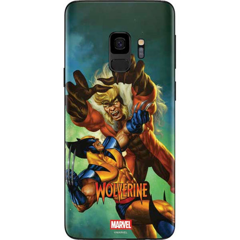Marvel X-Men Wolverine Vs Sabretooth Galaxy S9 Skin