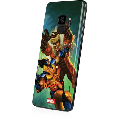 Marvel X-Men Wolverine Vs Sabretooth Galaxy S9 Skin