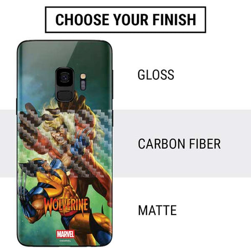 Marvel X-Men Wolverine Vs Sabretooth Galaxy S9 Skin