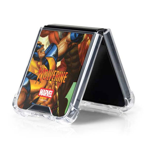 Marvel X-Men Wolverine Vs Sabretooth Galaxy Z Flip5 5G Clear Case