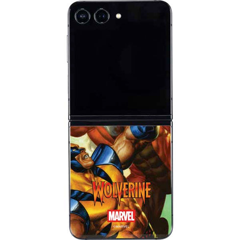 Marvel X-Men Wolverine Vs Sabretooth Galaxy Z Flip5 5G Skin