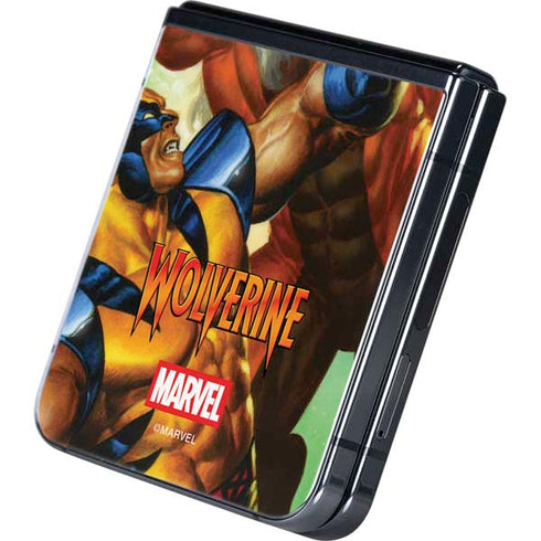 Marvel X-Men Wolverine Vs Sabretooth Galaxy Z Flip5 5G Skin