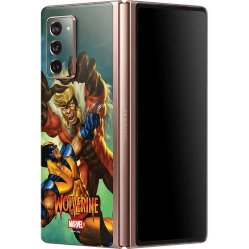 Marvel X-Men Wolverine Vs Sabretooth Galaxy Z Fold2 5G Skin
