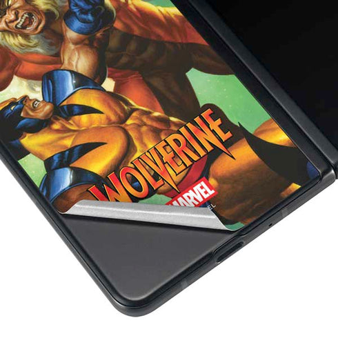 Marvel X-Men Wolverine Vs Sabretooth Galaxy Z Fold3 5G Skin