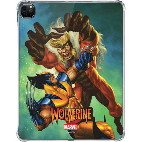 Marvel X-Men Wolverine Vs Sabretooth iPad Pro 11in (2024) Clear Case
