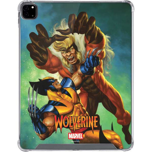 Marvel X-Men Wolverine Vs Sabretooth iPad Pro 12.9in (2020) Clear Case