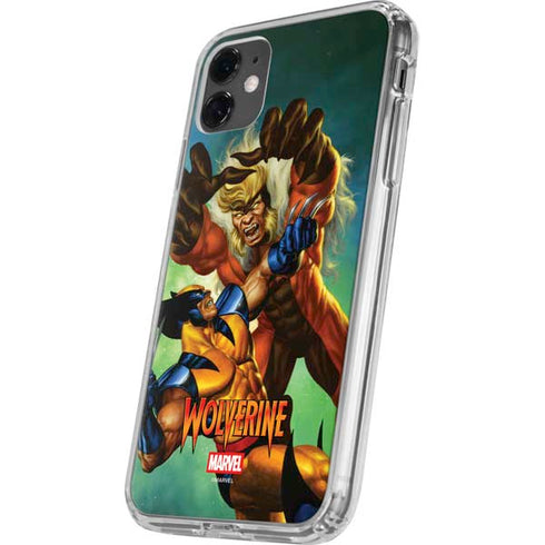 Marvel X-Men Wolverine Vs Sabretooth iPhone 11 Clear Case