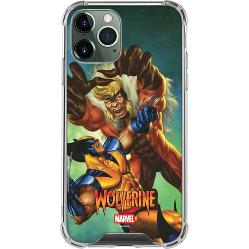 Marvel X-Men Wolverine Vs Sabretooth iPhone 11 Pro Max Clear Case