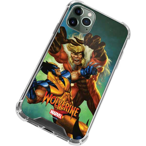 Marvel X-Men Wolverine Vs Sabretooth iPhone 11 Pro Max Clear Case