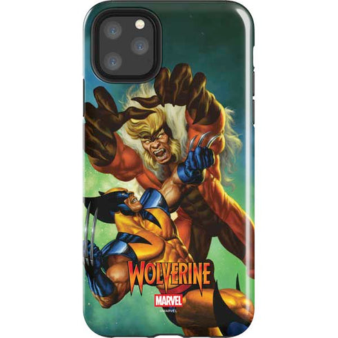 Marvel X-Men Wolverine Vs Sabretooth iPhone 11 Pro Max Impact Case