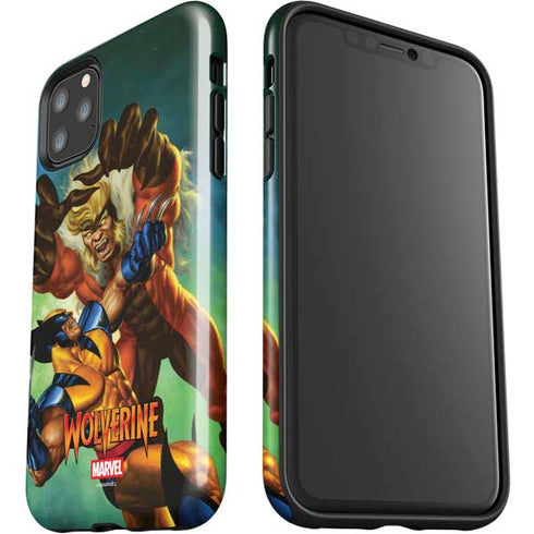 Marvel X-Men Wolverine Vs Sabretooth iPhone 11 Pro Max Impact Case