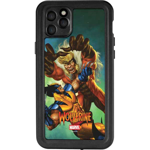 Marvel X-Men Wolverine Vs Sabretooth iPhone 11 Pro Max Waterproof Case