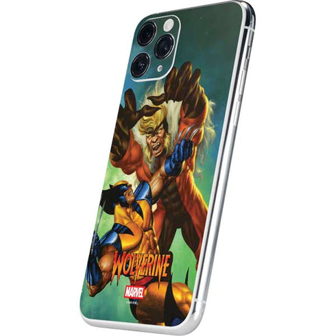 Marvel X-Men Wolverine Vs Sabretooth iPhone 11 Pro Skin
