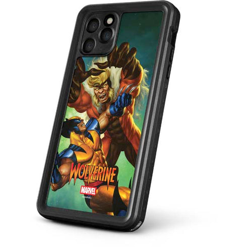 Marvel X-Men Wolverine Vs Sabretooth iPhone 11 Pro Waterproof Case