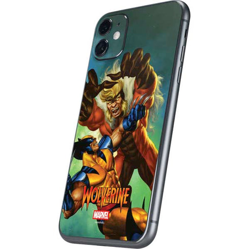 Marvel X-Men Wolverine Vs Sabretooth iPhone 11 Skin