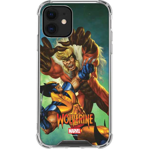 Marvel X-Men Wolverine Vs Sabretooth iPhone 12 Mini Clear Case