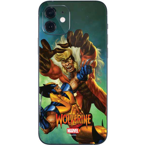 Marvel X-Men Wolverine Vs Sabretooth iPhone 12 Mini Skin