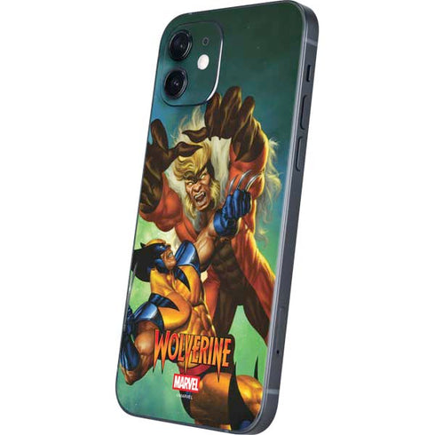Marvel X-Men Wolverine Vs Sabretooth iPhone 12 Mini Skin