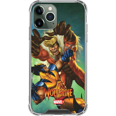 Marvel X-Men Wolverine Vs Sabretooth iPhone 12 Pro Max Clear Case