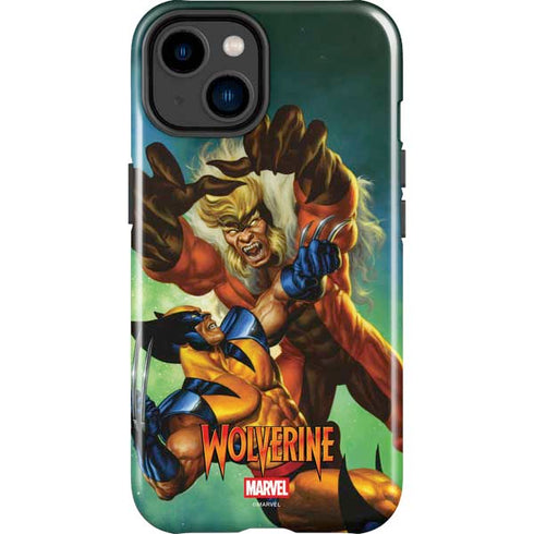 Marvel X-Men Wolverine Vs Sabretooth iPhone 14 Plus Impact Case