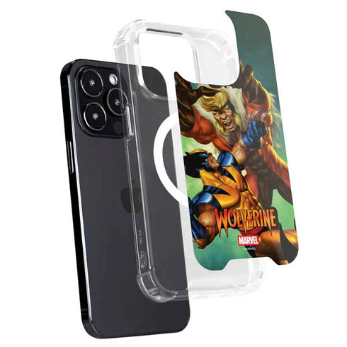 Marvel X-Men Wolverine Vs Sabretooth iPhone 14 Pro Max MagSafe Case
