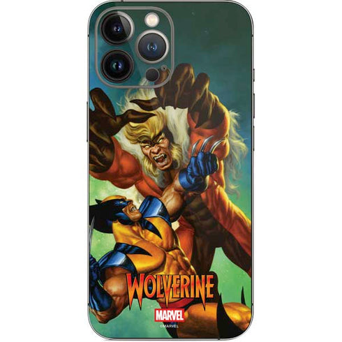 Marvel X-Men Wolverine Vs Sabretooth iPhone 14 Pro Max Skin